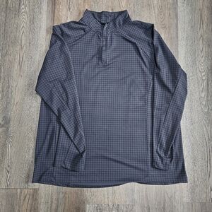 UNRL Men's 3XL Highlands Quarter Zip Pullover Jacket Iron Plaid Performance